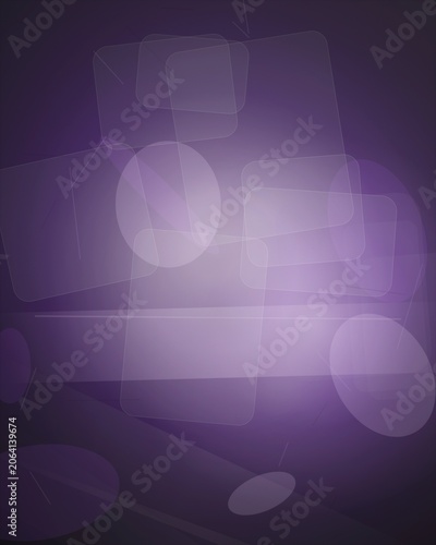 Minimalist purple geometric 3D abstract shapes