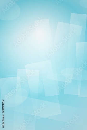 Abstract blue background with geometric shapes and light effects