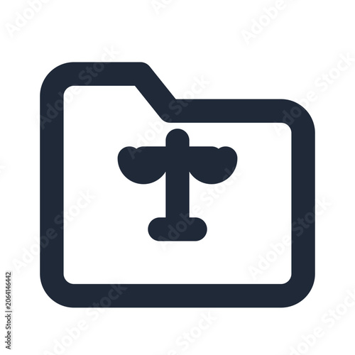Fotografie Lawsuit folder line icon, legal outline symbol
