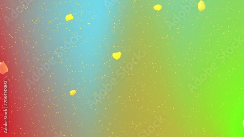 Colorful gradient background with falling confetti animation for celebration and party events suitable for minimalistic design projects stati suitable