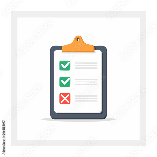 Clipboard with checklist and checkmarks