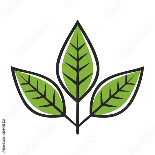 Flat design maple leaf vector icon