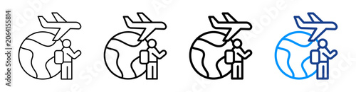 Tourism Multiple Outline Collection Set