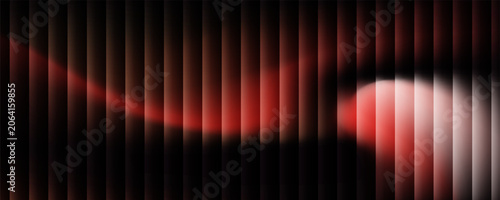 PrintAbstract background of shiny red liquid gradient with striped effect. Wavy striped glass refraction.