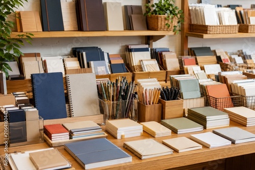 Cozy Stationery Shop Display with Generic Paper GoodsV2