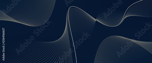 Vector wave line gold background, japanese abstract art texture. Sea, flow, river fancy curve graphic.