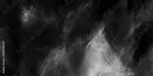 Fotografía Close up of a horse head in dark mist and abstract fog background