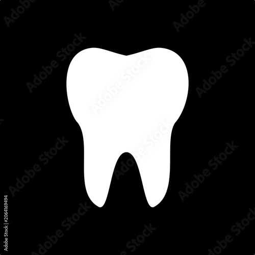 tooth isolated on black background