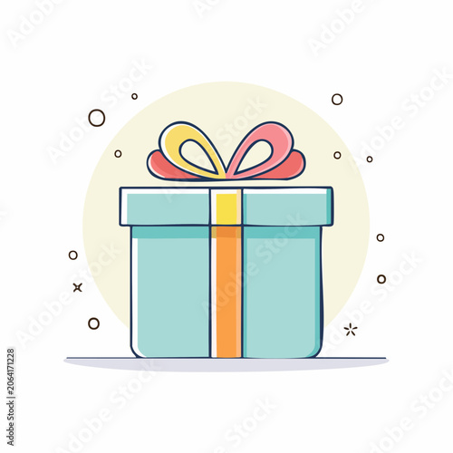 Gift Box with Ribbon and Bow