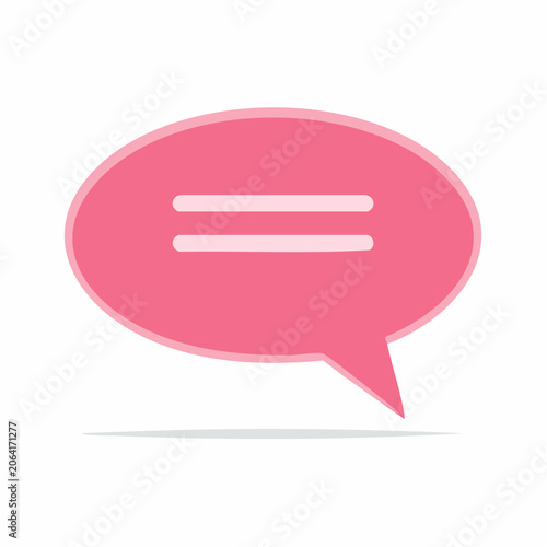 Pink Speech Bubble Icon