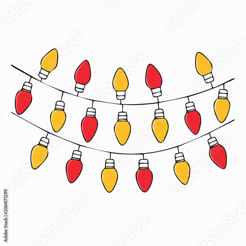 String of Red and Yellow Christmas Lights