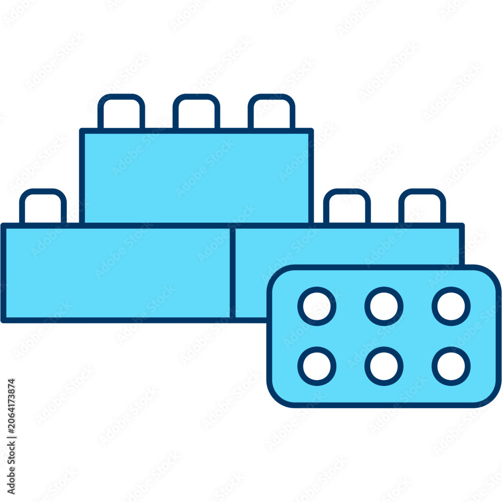 Naklejka premium Building Block Icon