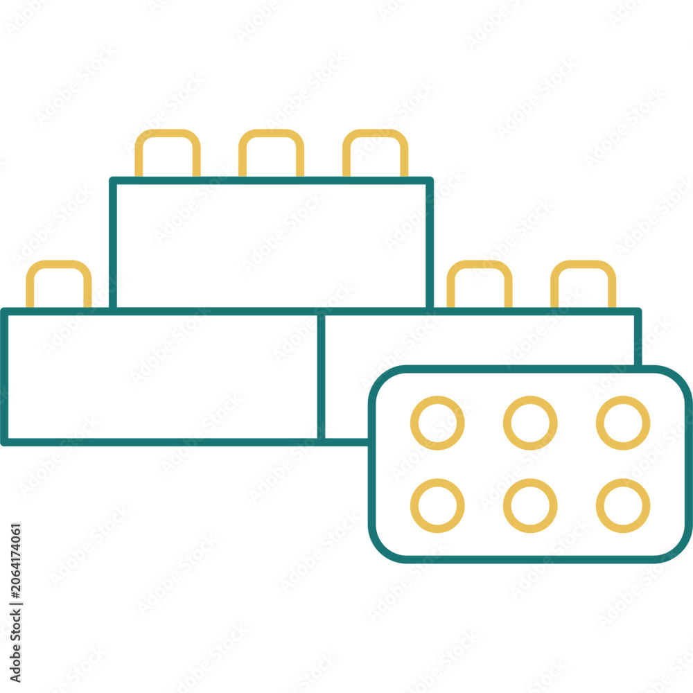 Naklejka premium Building Block Icon