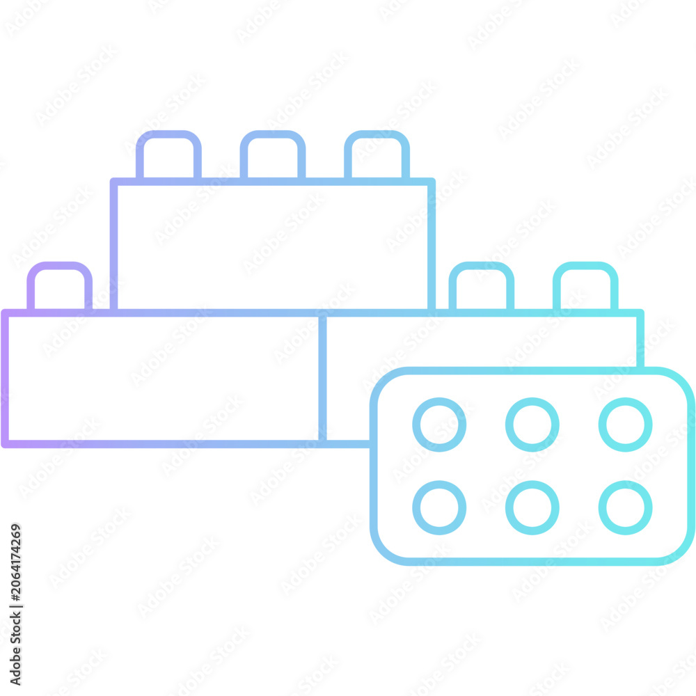 Naklejka premium Building Block Icon