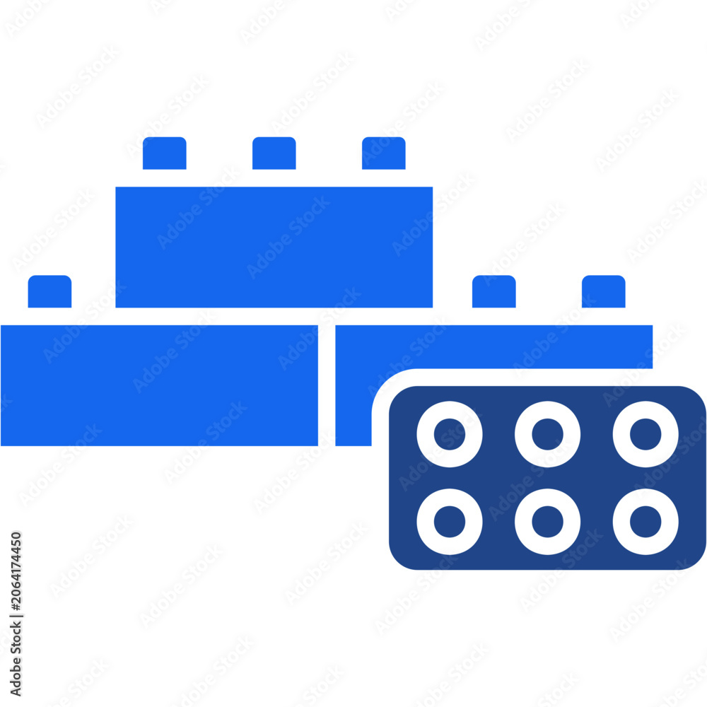 Naklejka premium Building Block Icon