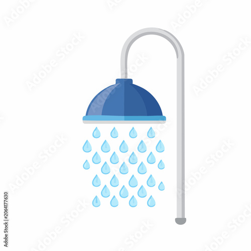 Shower Head with Falling Water Drops