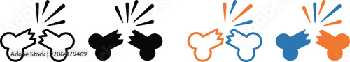 Fotografia clashing heart and thumbs against a transparent background PNG
