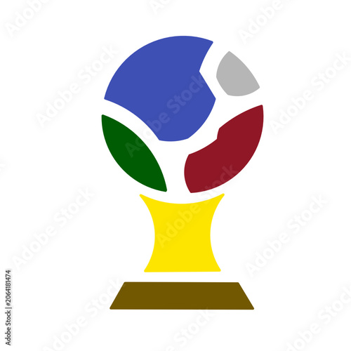 Colorful World football trophy
