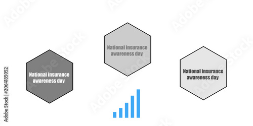 National insurance awareness day hexagon and bar chart