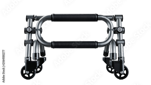 Canvastavla Foldable walker with wheels and black grips