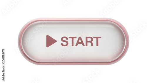 Play button with START text and pink border