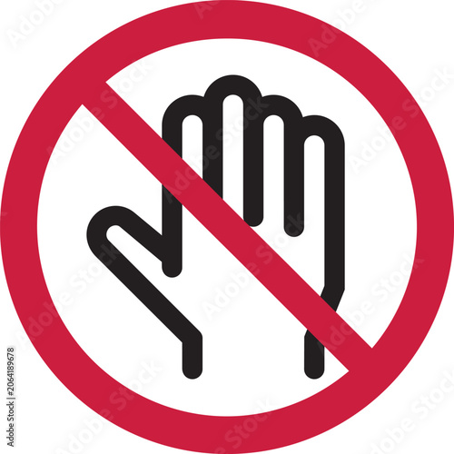 Foto Do Not Touch Prohibition Sign Icon