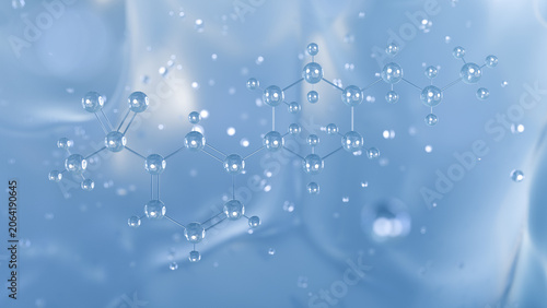 Obraz na plátne pridopidine molecular structure, 3d model molecule, neuroprotective agent struct