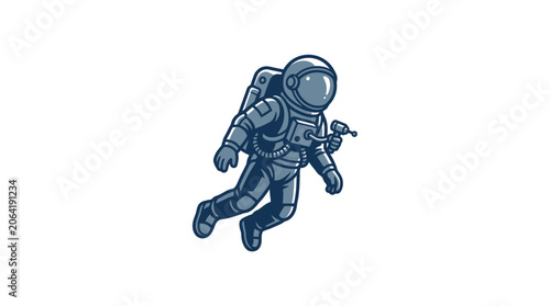 Fotografie Astronaut in Space Suit Floating.