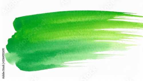 green watercolor stroke brush