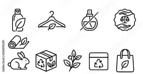 Foto Eco friendly icons for sustainable living and environmentally responsible practi