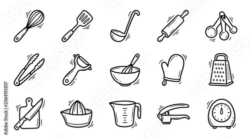 Kitchen Utensils and Cooking Tools.