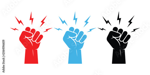 Foto Fist Knocking Icon Featuring Human Hand Gesture, Impact Motion, Outline Symbol, Modern Interface, and Vector Illustration