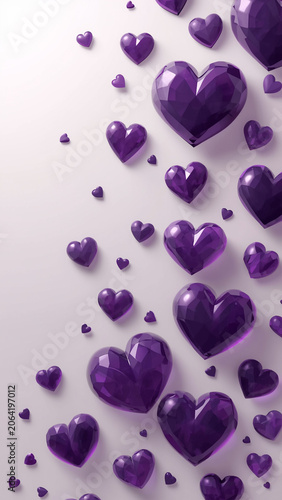 dark love hearts ai generated mobile wallpaper