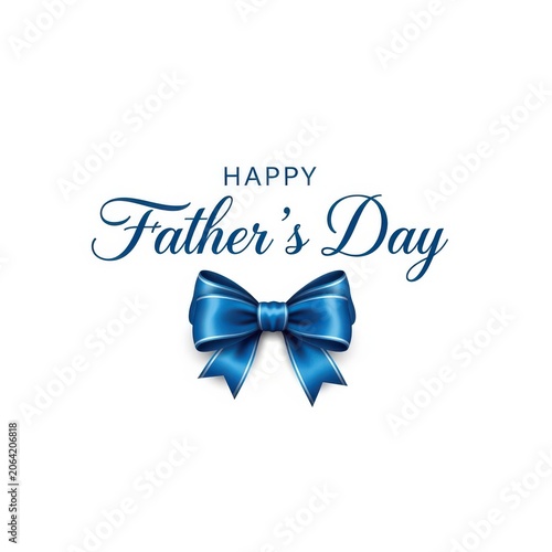 Happy fathers day blue bow