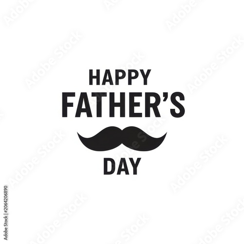 Happy fathers day greeting with mustache