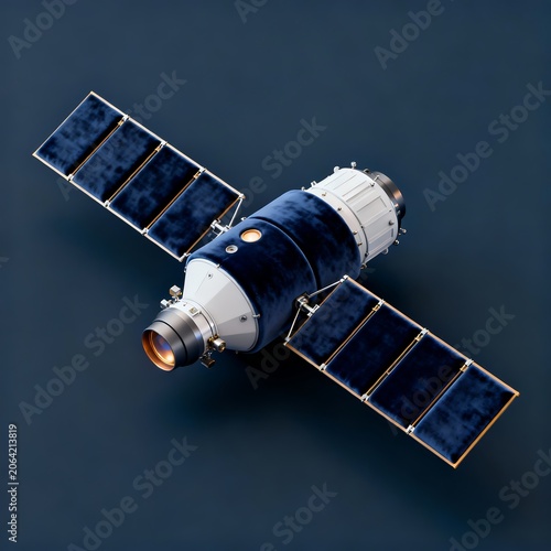 Velvet Matte Satellite in Isometric Perspective