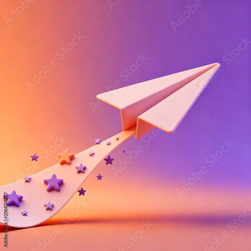 Sunset Silicone Paper Plane