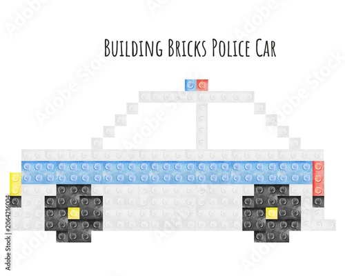 Building Bricks Car Illustration