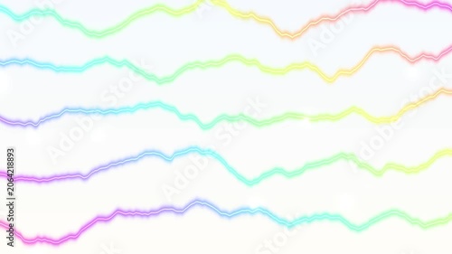 Prism Ribbon Cascade Rainbow Silk Flow 4K Loop Colorful Smooth Abstract Background