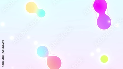 Iridescent Soap Bubbles Bright Summer Sky 4K Loop Colorful Floating Background