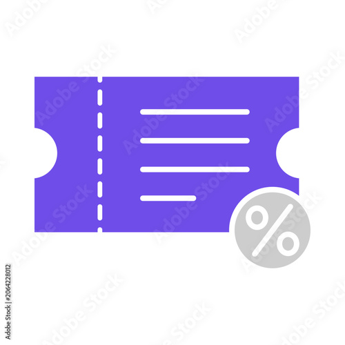 Discount Voucher Coupon, Promotional Offer Design, Special Discount Ticket, Shopping Savings Voucher, Exclusive Deal Coupon, icon, vector