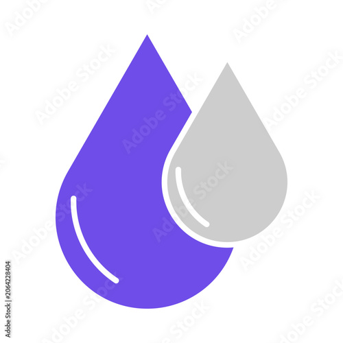 Water Drops Illustration, Pure Water Droplets, Fresh Aqua Splash, Liquid Drop Concept, Transparent Water Effect, icon, vector
