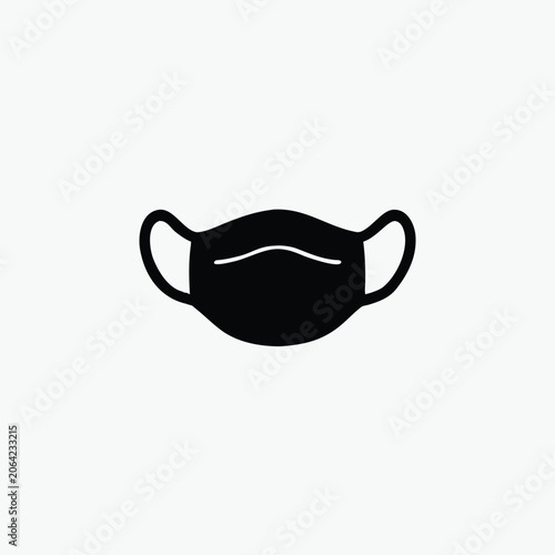  face mask silhoutte vector style template