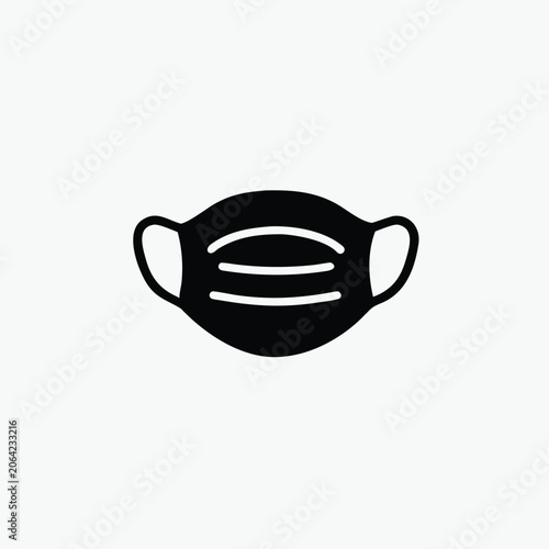  face mask silhoutte vector style template