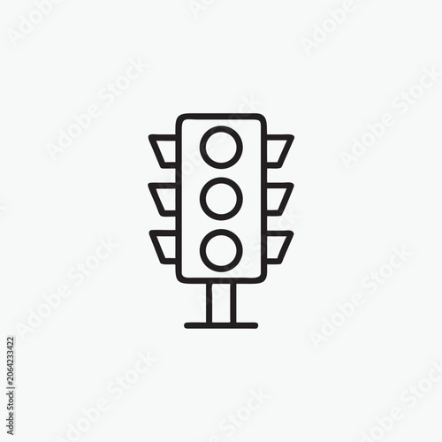  traffic light vector icon template
