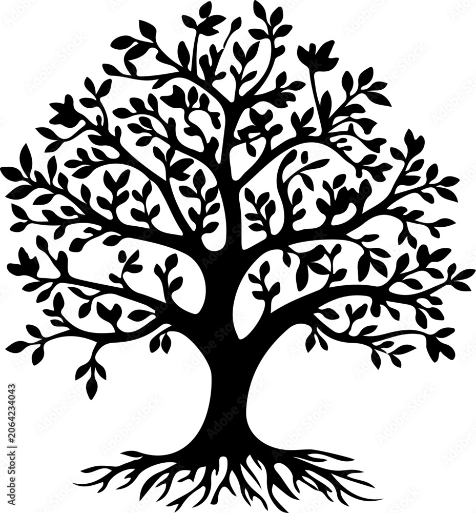Fototapeta premium Family tree SVG, Tree of Life svg, Family tree split monogram frame svg, family reunion, family quote svg