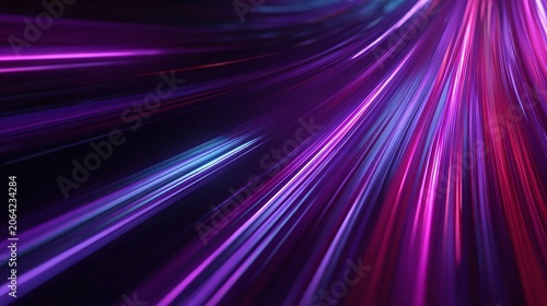 Vibrant purple and pink light streaks.