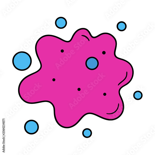 Colorful Cartoon Star Shape with Blue Dots Abstract Illustration Vector