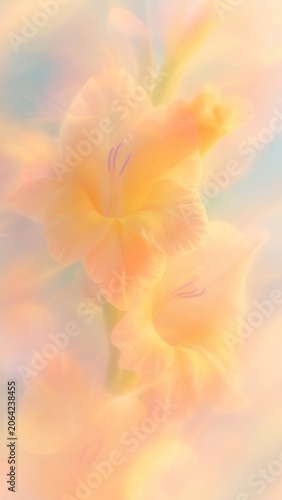 Soft pastel floral dreamscape mobile wallpaper