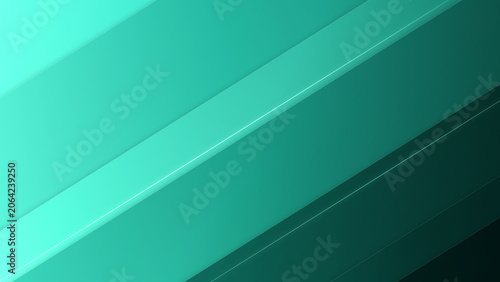 Abstract teal diagonal layers creating a sense of modern flow and technological simplicity for background